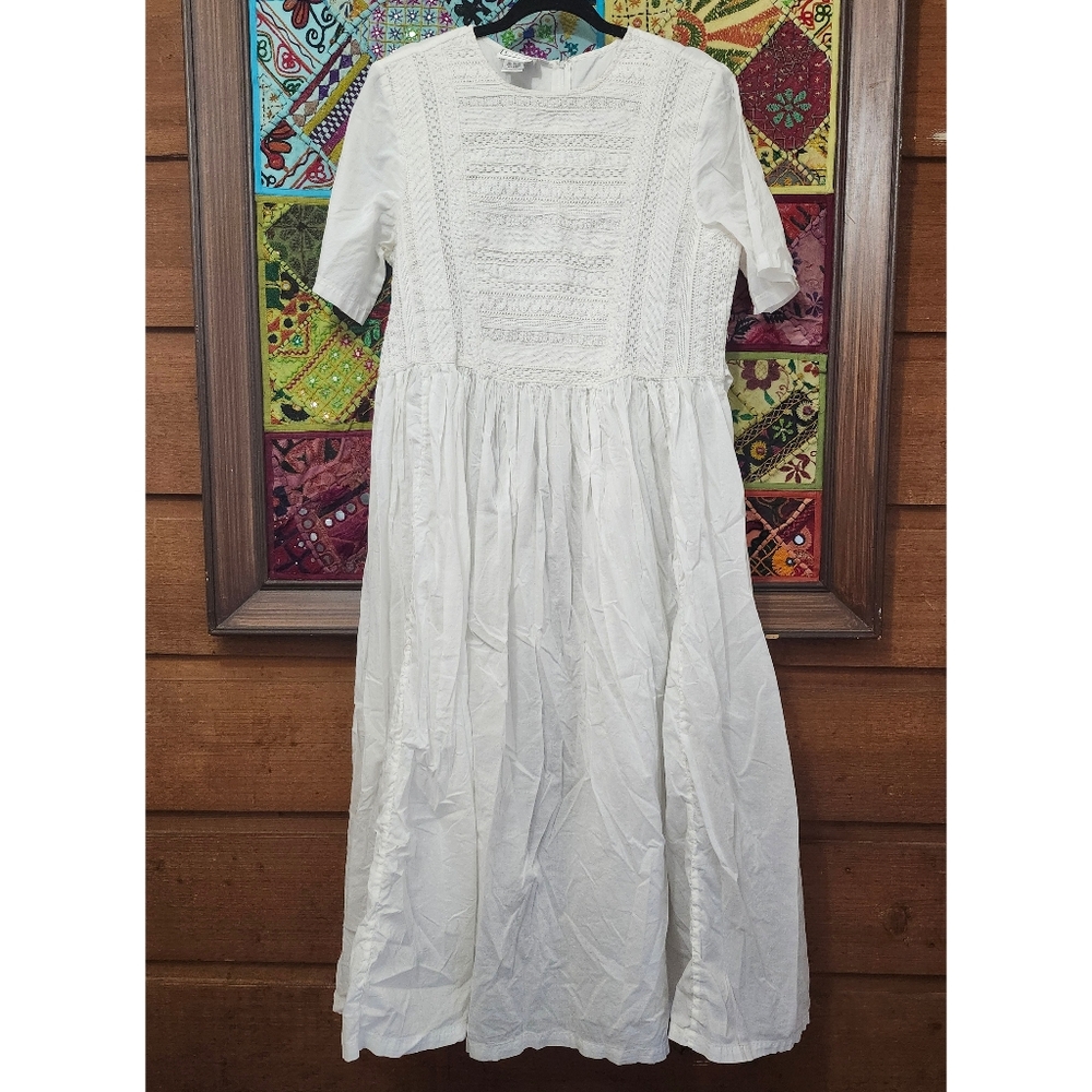 100% white cotton dress large